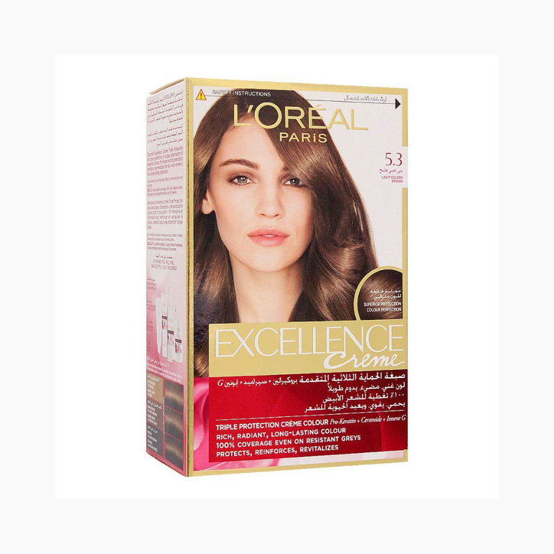 L'Oreal Paris Excellence Hair Colour (Light Golden Brown 5.3) Cream 1's