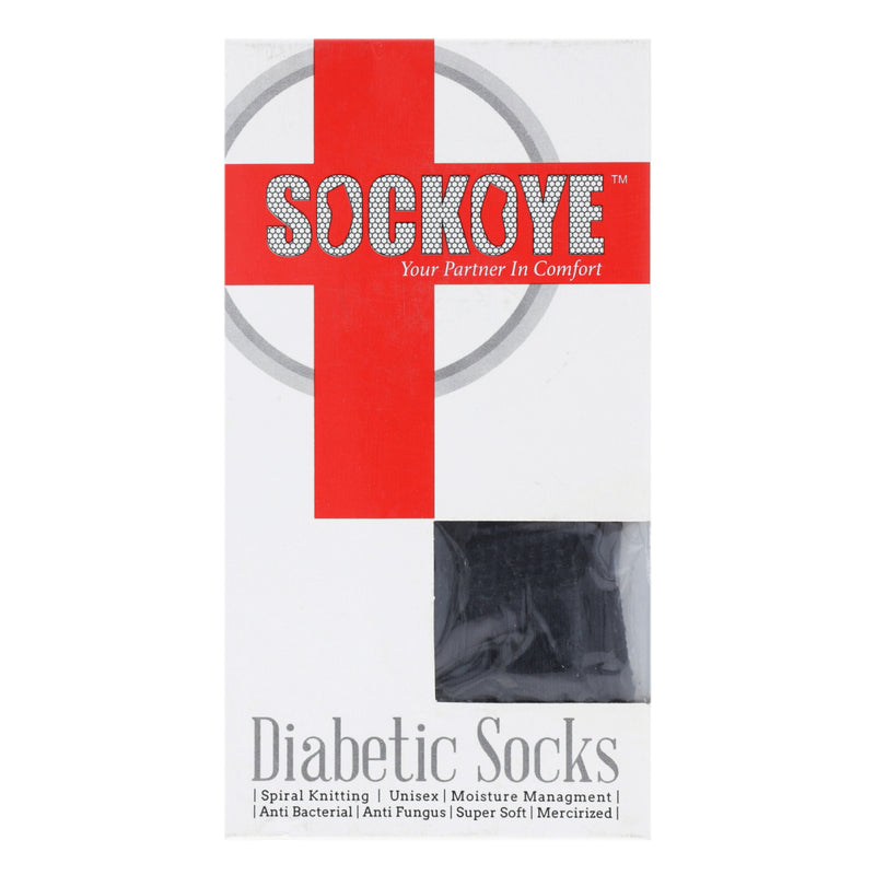 Diabetic Sock Crew Black (9-11) 1's