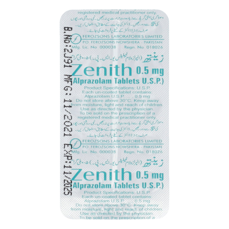 Zenith Tab 0.5mg 3x10's