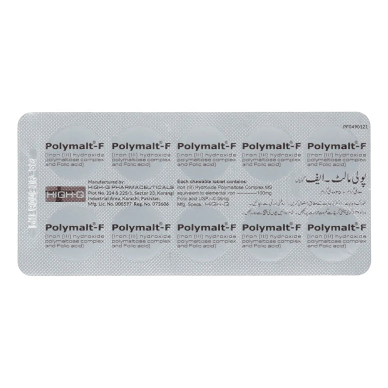 Polymalt-F Tab 100mg/0.35mg 30's