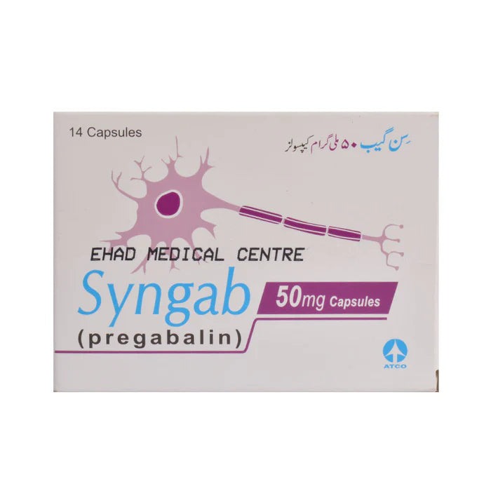 Syngab Cap 50mg 2x7's