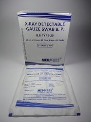 X-Ray Detectable Gauze Swab Sponges Non Sterilize 7.5cmx7.5cm 100's 12Ply