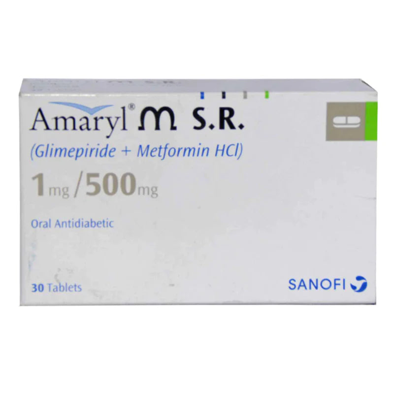 Amaryl M SR Tab 1mg/500mg 3x10's