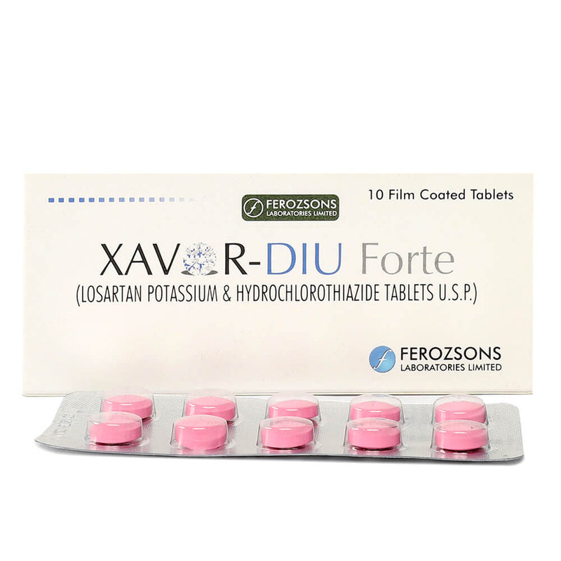 Xavor-DIU Forte Tab 100mg/25mg 10's