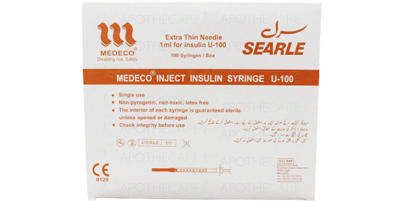 Medeco insulin Syringe 1cc 30G x 8mm 1-s