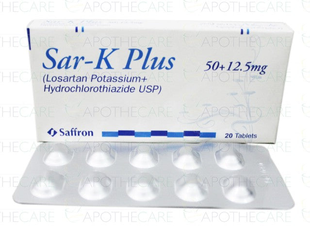 Sar-K Plus Tab 50mg/12.5mg 2x10's