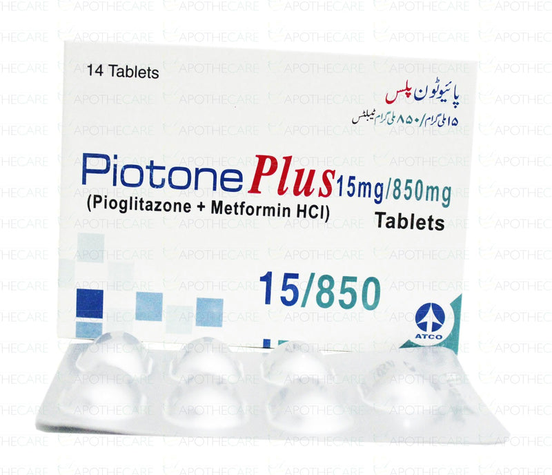 Piotone Plus Tab 15mg/850mg 14's