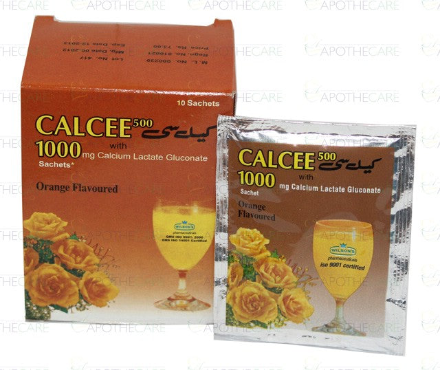 Calcee-500 Orange Powder Sachets 10's